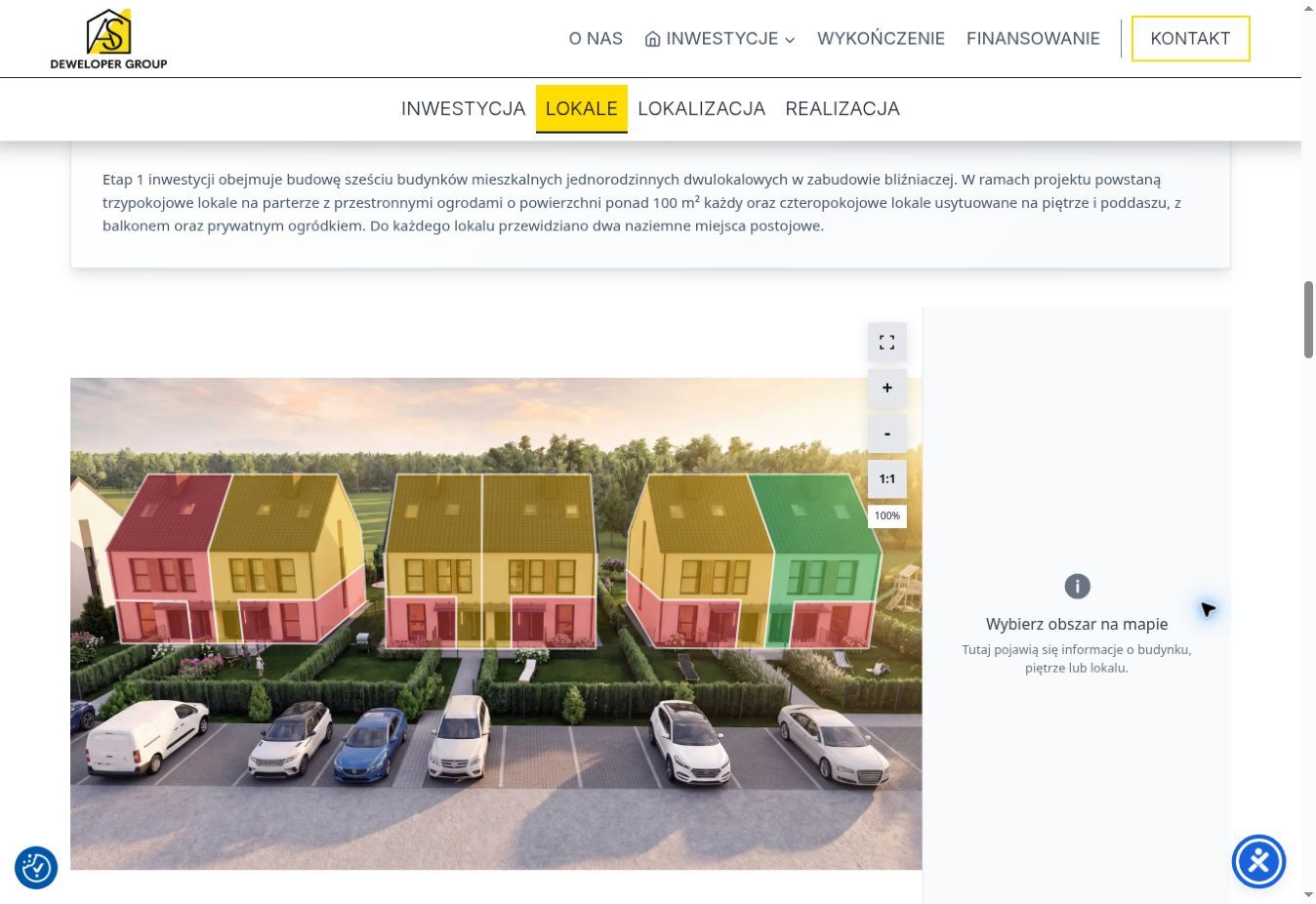 Interaktywna mapa lokali inwestycji Przyjazna Wólka.